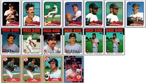 1980er Boston Red Sox MLB Baseball (17) Karten Lot - Bild 1 von 18