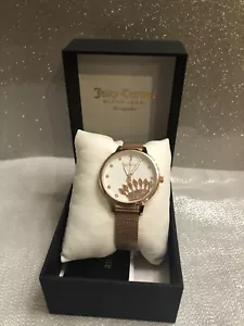 NIB Authentic Black Label Juicy Couture Rose Gold Watch Mesh Needs Battery - Picture 1 of 3