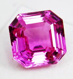 Certified 19.40 Ct Natural Pink Ruby Radiant Cut Stunning Loose Gemstone