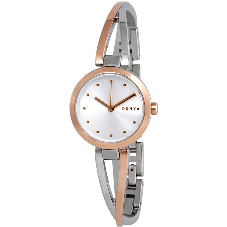 DKNY Crosswalk Quartz Silver Dial Two-tone Ladies Watch Ny2791