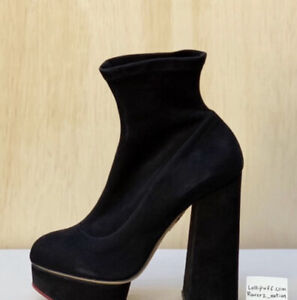 Charlotte Olympia platform suede ankle boots 6.5 - 7