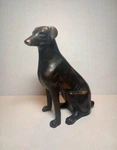 Vintage Bronze Dog Art Sculpture Statue Greyhound - Picture 1 of 7
