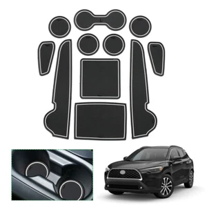 Juego de alfombrillas de goma para puerta interior/almohadilla para portavasos para Toyota Corolla Cross 2022-2024 - Imagen 1 de 12