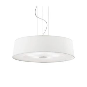 Ideal Lux Hilton Round Sp6 Lampada sospensione 6 luci lampadario moderno bianco