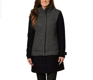 Prana Damen Fischgrät Wollmischung Caprise Thermo wandelbare Jacke Gravel - Bild 1 von 9