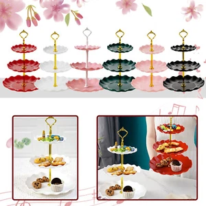 3Tier Cake Stand Holder Rack Dried Fruit Stand Dessert Stand For Birthday Party - Picture 1 of 22