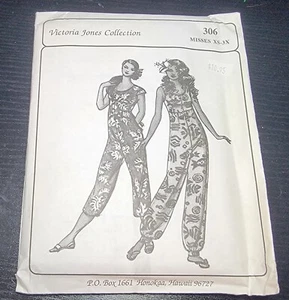Cute/Trendy VTG Victora Jones Coll. Jumpsuit Pattern 306 Misses XS-3XL Uncut  - Picture 1 of 3