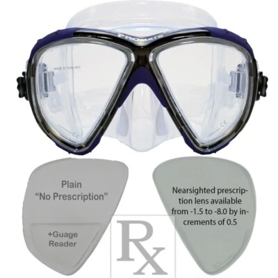 Promate MK265 RX Prescription Optical Scuba Dive Snorkeling Mask Goggles