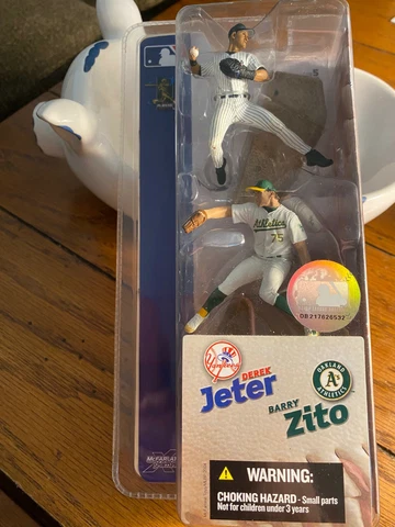 McFarlane Sportspicks 3" 2 Pack Mini Derek Jeter Barry Zito A’s Yankees Unopened Cover