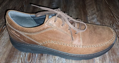 Clarks Charton Vibe scarpe stringate in pelle marrone da uomo taglia 13