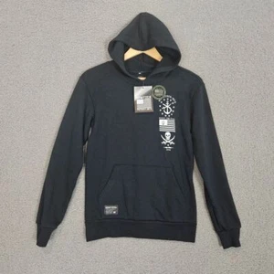 NWT Howitzer Hoodie Youth Boys Large Black Graphic Hoist The Flag Pullover - Picture 1 of 5