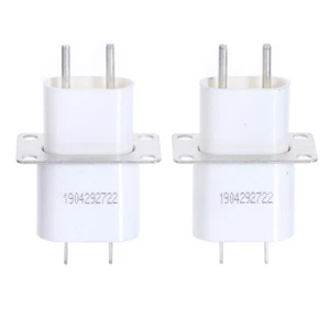 2pcs Microwave Oven Magnetron w/ Through-core Capacitor Pin Sockets Converter - Picture 1 of 9