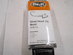 3328 DO-IT Shad Head Jig Mold 1, 1-1/2, 2 oz - Picture 1 of 2