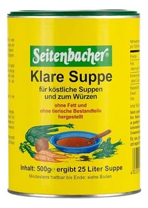 Seitenbacher Klare Suppe Gemüsebrühe 500 g Allrounder ohne Fett (19,98 EUR/kg) - Bild 1 von 3