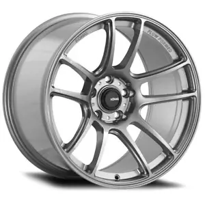 1 New 18x9.5 Konig Heliogram Titanium Metallic 5X120 ET35 wheel/rim - Picture 1 of 3