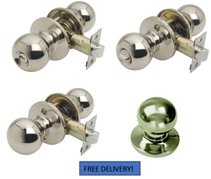 Polished Stainless Steel Bala Knob Set Internal PASSAGE, PRIVACY, ENTRANCE DUMMY - Picture 1 of 5