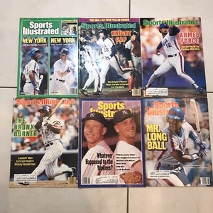 Vintage Lot 6 Sports Illustrated Magazines NY Baseball Mets Yankees 1986 87 88 91 - Bild 1 von 7