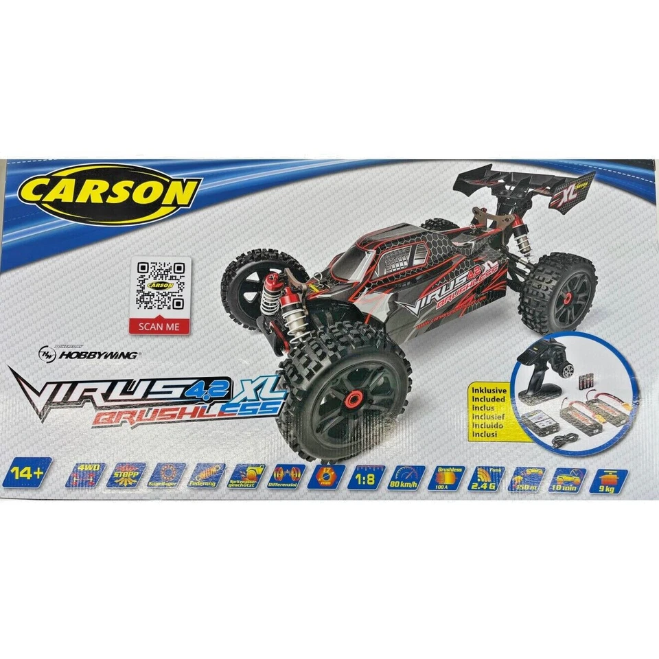 Carson 500409080 - 1:8 Virus 4.2 XL Brushless RTR   Neuware - Bild 1 von 2