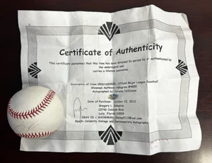 Jeremy Hellickson JSA Authenticated Autogramm Ball CM 563 - Bild 1 von 4