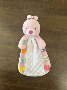 Taggies Bunny Lovey Security Blanket Rattle Plush Toy 14 Inch  - Picture 1 of 4