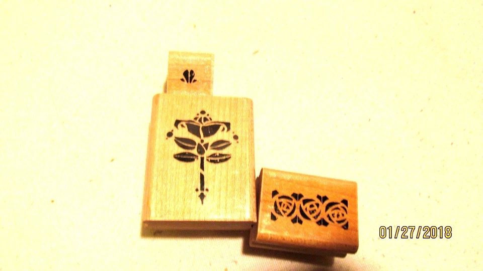 Lote de 3 estampillas de álbum de recortes de rosas florales cerca de mi corazón Foto 1 de 3