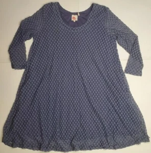 Anthropologie Lilka Dress Womens Large Trapeze Swing Pocketed Textured Dot - Picture 1 of 11