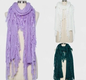 Womens Knit Scarf with Fringe - A New Day - Various Colors - NWT - Picture 1 of 4