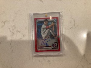 Ben Braymer 2020 Bowman Chrome 1st Red Shimmer Rookie Auto RC #'d 2/5 SSP
