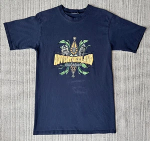 RARE Magic Kingdom Adventureland Large Blue T Shirt Double Sided Disney Florida - Picture 1 of 9
