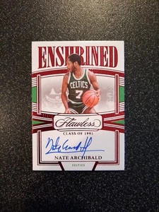 2022-23 Panini Flawless Nate Archibald Enshrined Auto Ruby 11/15 - Picture 1 of 3