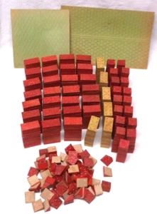 American Wood Interlocking Building Bricks Group of 570+ - Picture 1 of 3