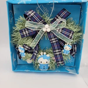 Hello Kitty Herz Kranz Weihnachtsschmuck Sanrio 3 blau Hello Kitties Vintage - Bild 1 von 7
