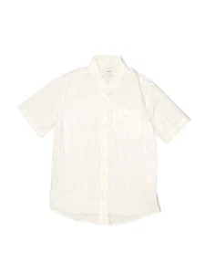 Old Navy Boys Ivory Short Sleeve Button-Down Shirt 14 - Picture 1 of 2