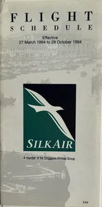 Horario de Silk Air Airlines - Mar 1994 - Imagen 1 de 1