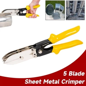 5-Blade Crimper For Stove Pipe Duct HVAC Gutter Sheet Metal Crimping Hand Tool * - Picture 1 of 8