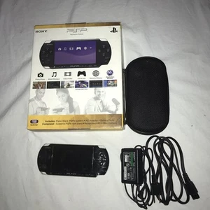 Sony PSP 3001 Black in Box! Paperwork! Case! Charger! Games! Excel. Cond.! - Picture 1 of 10