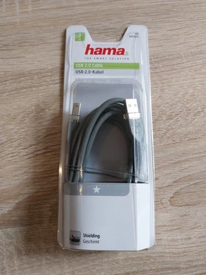 Hama 3m USB-Kabel Anschlusskabel USB 2.0 für PC Drucker Druckerkabel Scanner etc - Bild 1 von 2