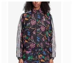 Adidas Womens Garden Jacket AOP Floral Poisonous Track Size L (UK 18) - Picture 1 of 13
