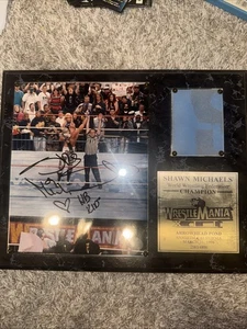 WWF WrestleMania XII Shawn Michaels Plaque Autograph 2583/4800 - Picture 1 of 15