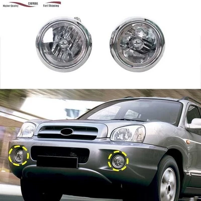 Parachoques delantero izquierdo derecho bombilla antiniebla transparente para Hyundai Santa Fe 2001-2006 Foto 1 de 4