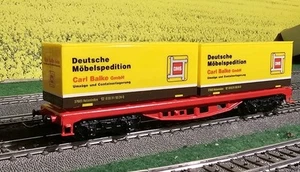 SELTEN ☆ MÄRKLIN H0 ☆ CONTAINERWAGEN ☆ CARL BALKE ☆ PAINTED EVP - Bild 1 von 6
