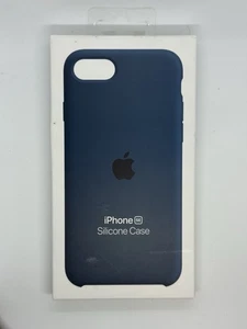 Genuine Apple Iphone SE /7/8 silicone case color Abyss Blue - Picture 1 of 2