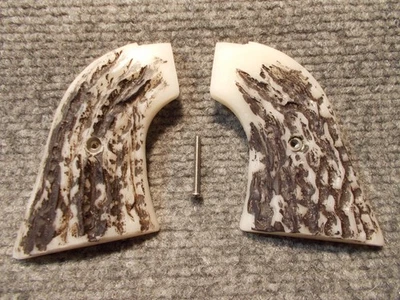 定制握把 Heritage Rough Rider 0.22/.22 Mag 人造棕色风化 Stag — 第 1/2 张图片