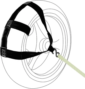 Universal Motorrad Hinterrad Spanngurt in schwarz - Bild 1 von 8