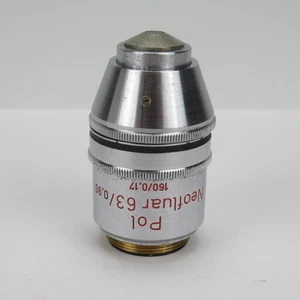 ZEISS POL NEOFLUAR 63X/0.90 160/0.17 POLARIZING MICROSCOPE OBJECTIVE LENS - Picture 1 of 5