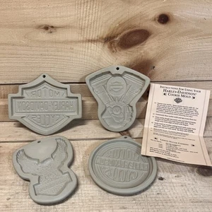 Lot Of 4 Vintage 1992/93 Harley Davidson Logo Cookie Press/Molds Stoneware..USA - Picture 1 of 22