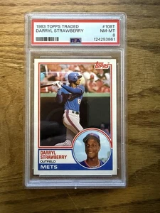 1983 Topps Traded - Darryl Strawberry #108T RC PSA 8 NM-MT - Picture 1 of 2