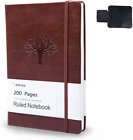 Hardercover Journals 200 Pages, Diary Leather Lined Journal Notebook Wri