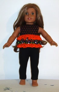 18" Doll Halloween Ruffle Top & Leggings Set (Fits American Girl) -New! So Cute! - Picture 1 of 1