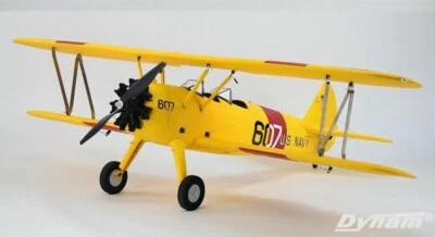 Dynam Stearman PT-17 Yellow 4S RC Biplane 1300mm 51" Wingspan - Image 1 of 4